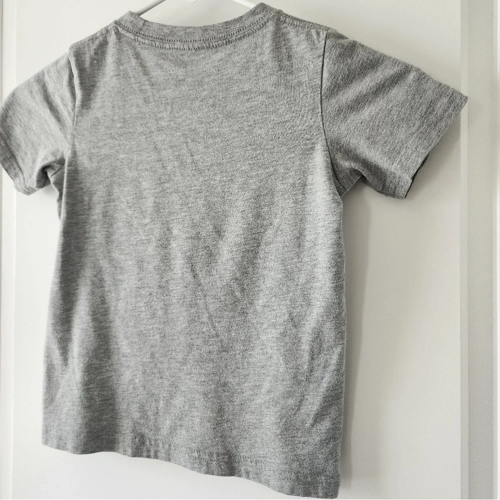 Kids sz4 Converse Gray Graphic Logo‎ T-Shirt Top Retro Playclothes School